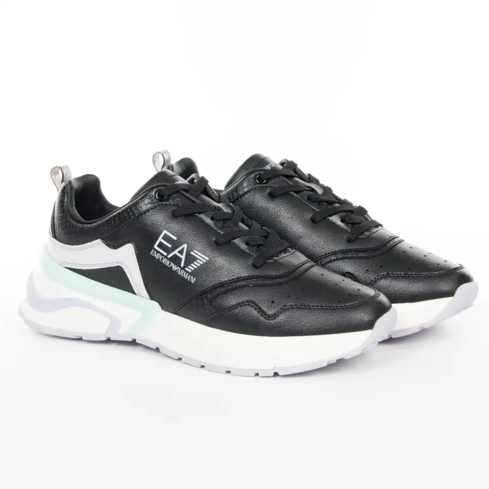 Emporio Armani EA7 Stijlvolle Moon Training Sneakers Dames Schoenen Zwart