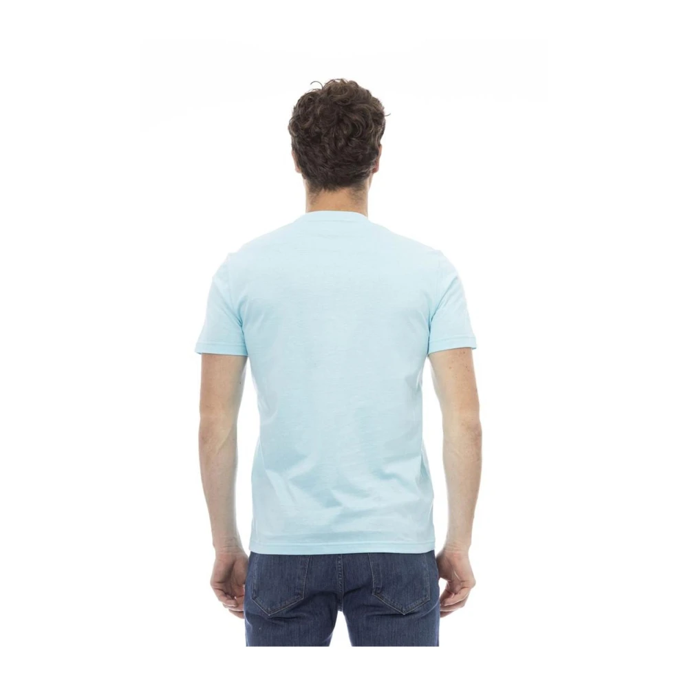 Baldinini Stijlvol Blauw T-shirt met Print op de Voorkant Blue Heren