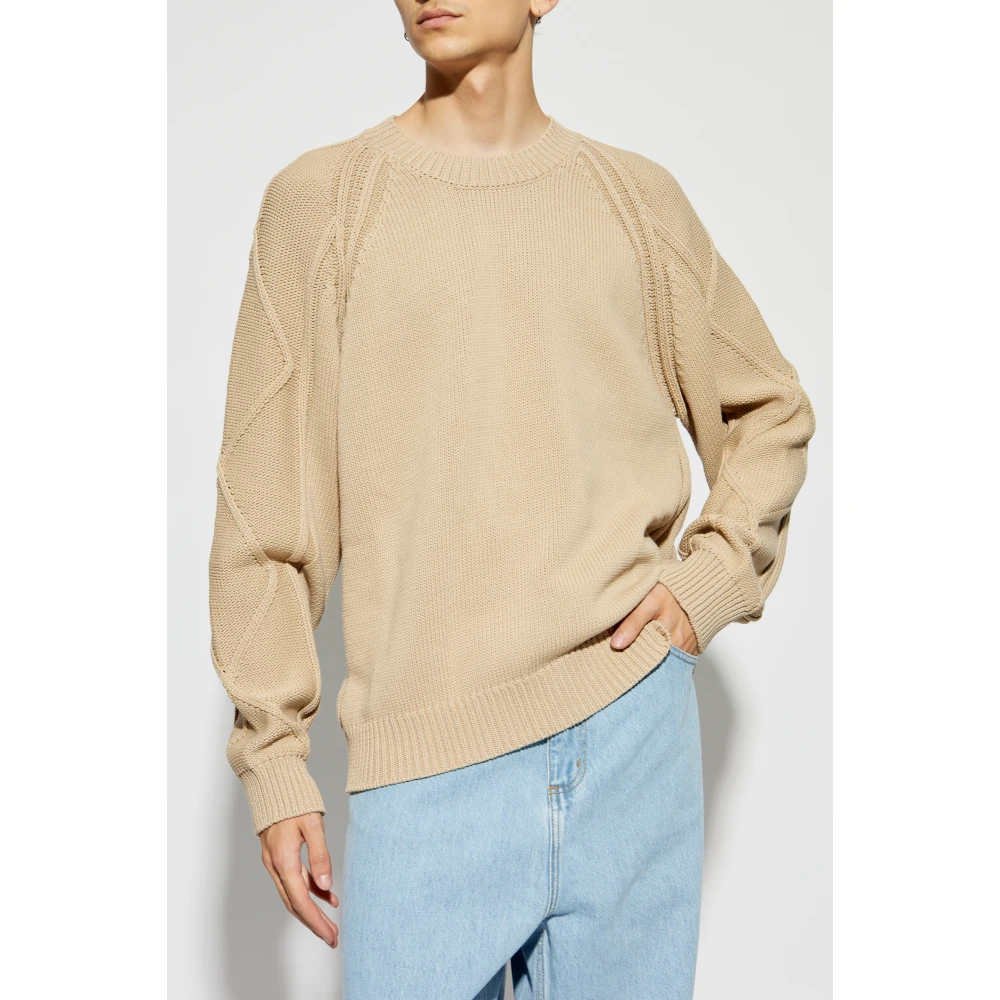 Kenzo Katoenen trui met logo Beige Heren