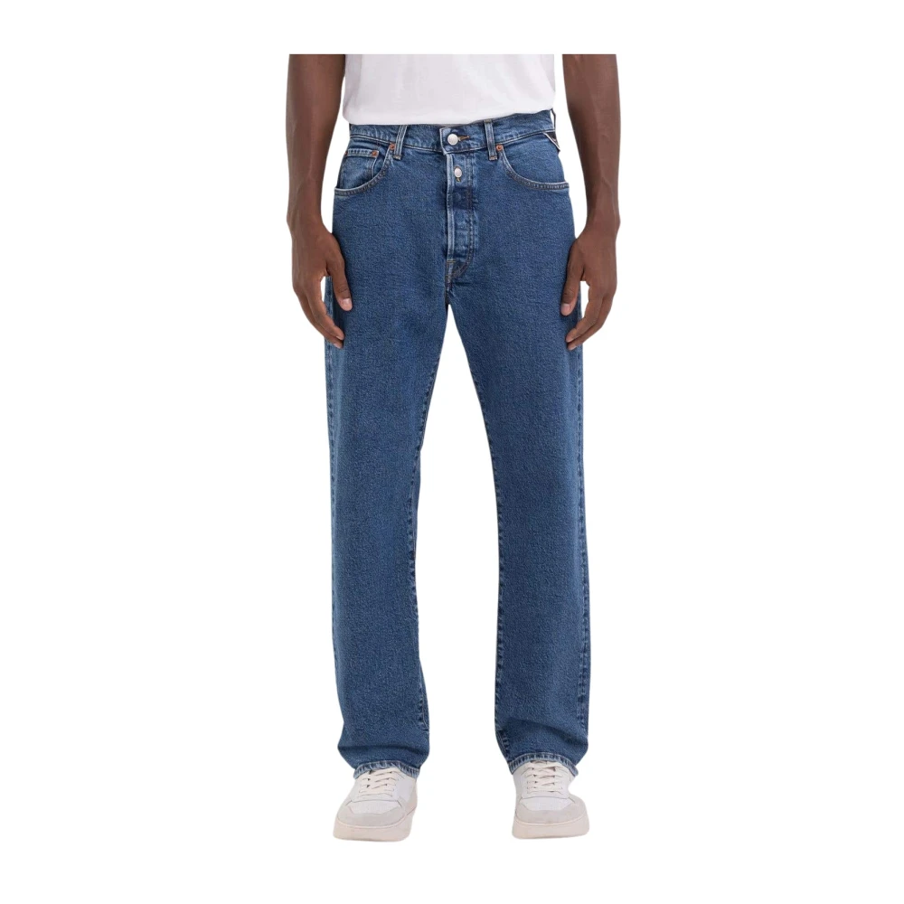 Replay Straight Fit Jeans Blue Heren