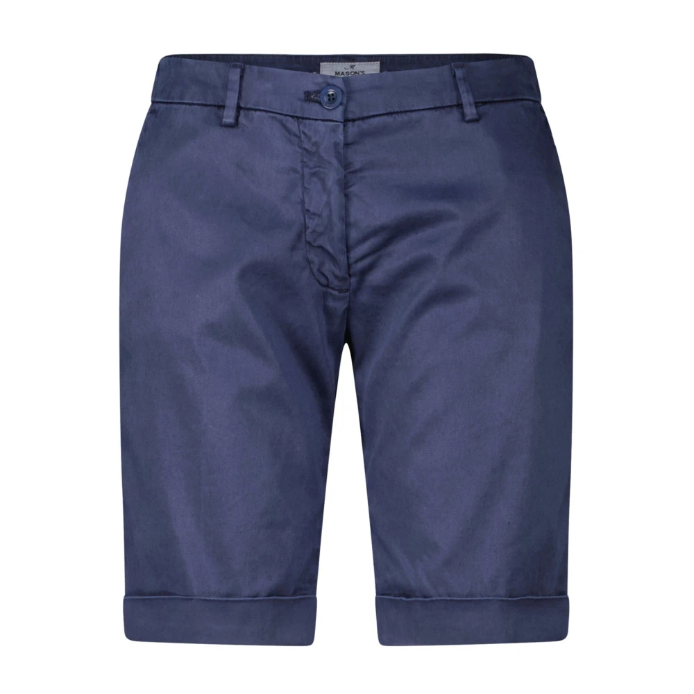 Mason's New York Katoenen Shorts Blue Heren