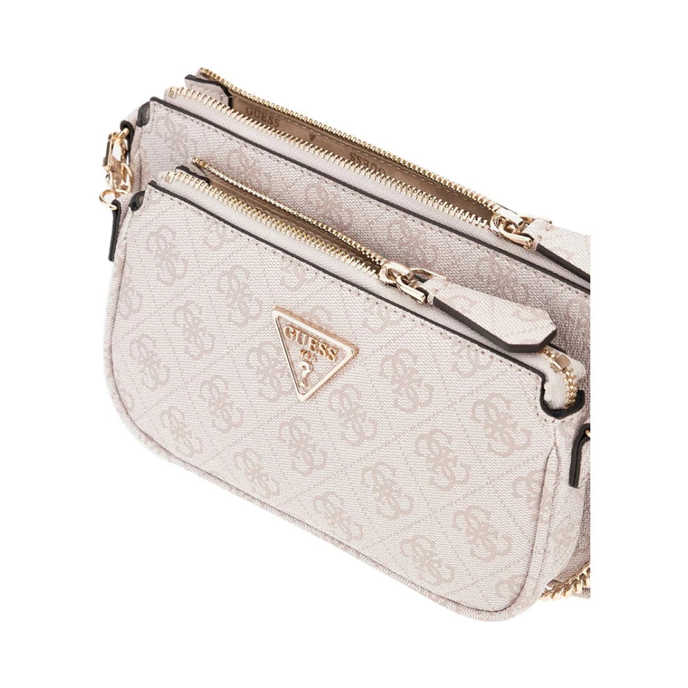 Guess Multicolor Trendy Handtas met Gouden Accenten Beige Dames