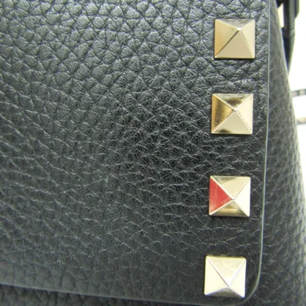 Valentino Vintage Pre-owned Leather shoulder-bags Black Dames