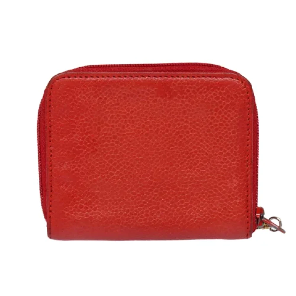 Chanel Vintage Pre-owned Leather wallets Red Dames