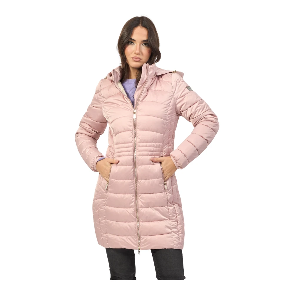 YES ZEE Roze Gewatteerde Hoodiejas Pink Dames