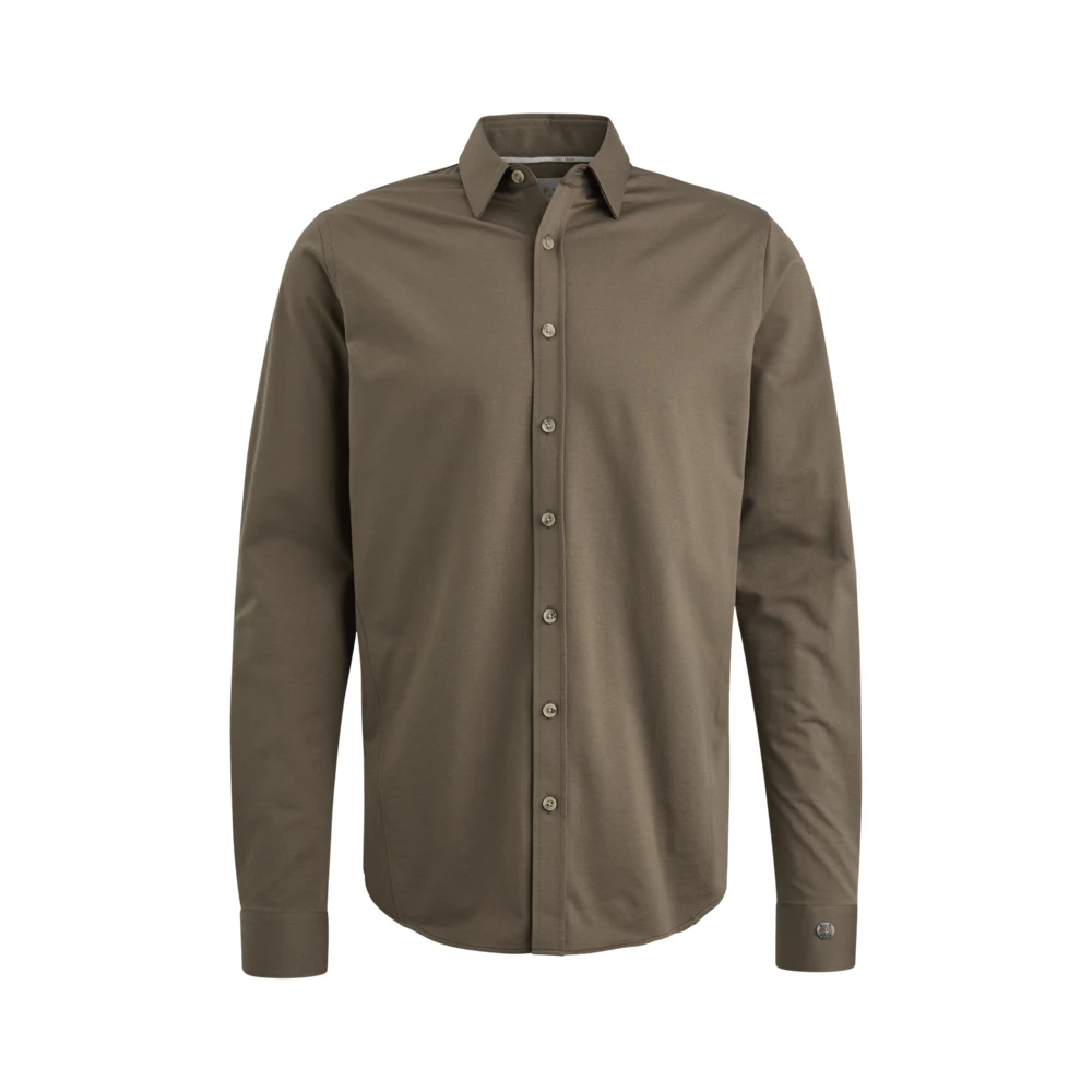 Cast Iron Twill Jersey 2 Tone Overhemd Green Heren