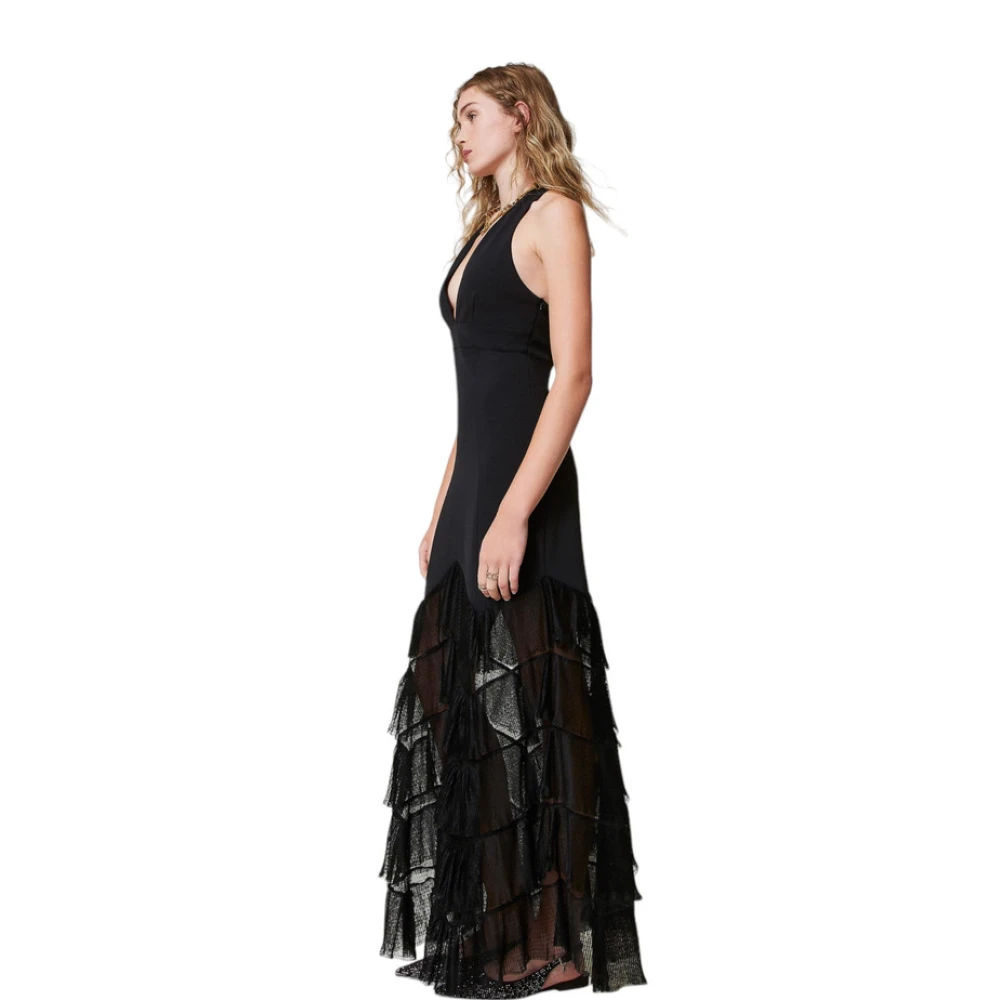 Twinset Lange Jurk Black Dames