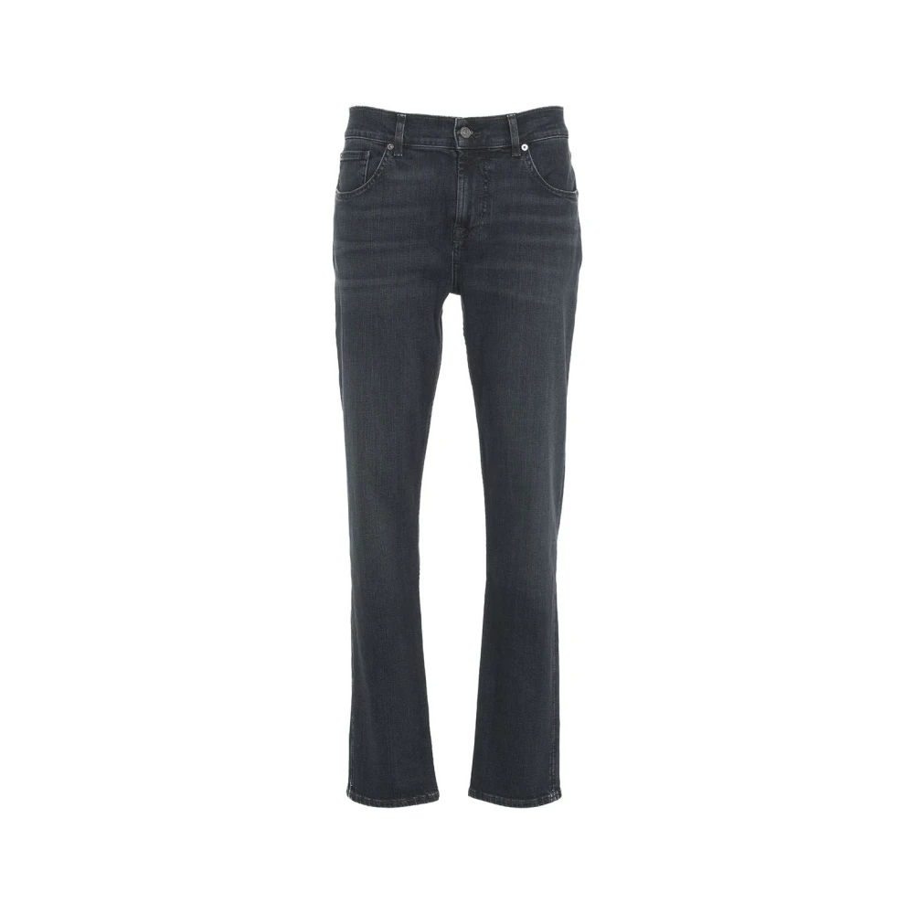 7 For All Mankind Zwarte Slimmy Tapered Jeans Black Heren