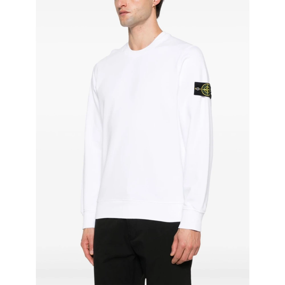 Stone Island Witte Sweater voor Mannen White Heren
