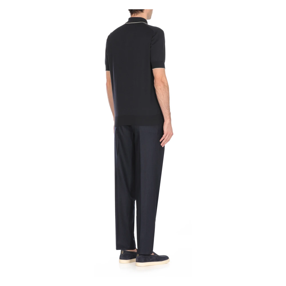 BRUNELLO CUCINELLI Blauw Poloshirt voor Mannen Blue Heren