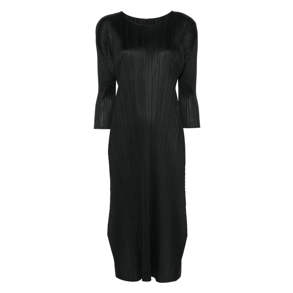 Issey Miyake Elegante Zwarte Jurk voor Vrouwen Black Dames