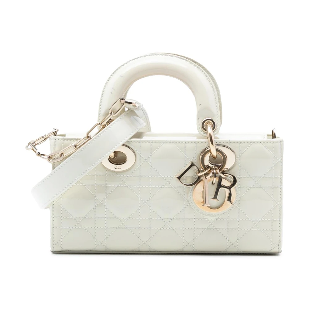 Dior Vintage Women's White Pre-Owned Lady Dior Satchel