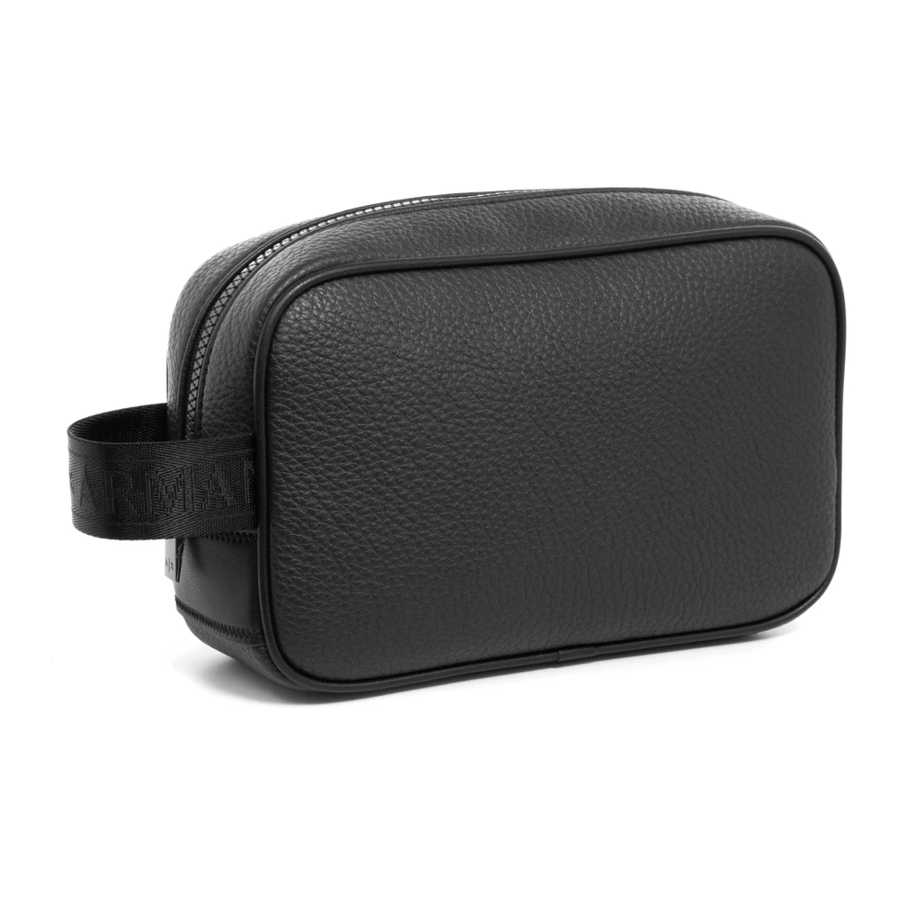 Armani Exchange Eenvoudige toilettas met ritssluiting Black Heren