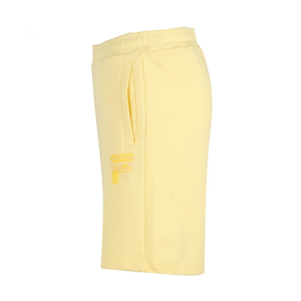 Fila Katoenen Bermuda Shorts Oversize Sweatpants Yellow Heren