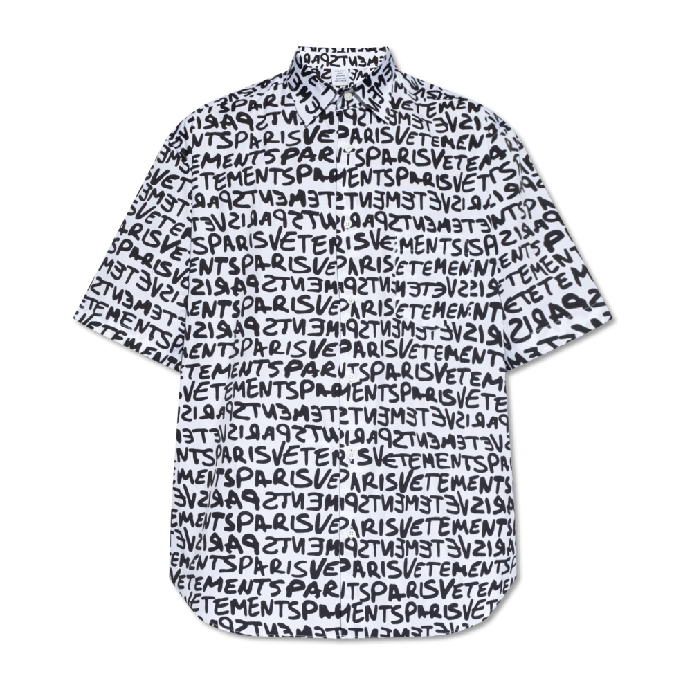 Vetements Shirt met logo White Heren