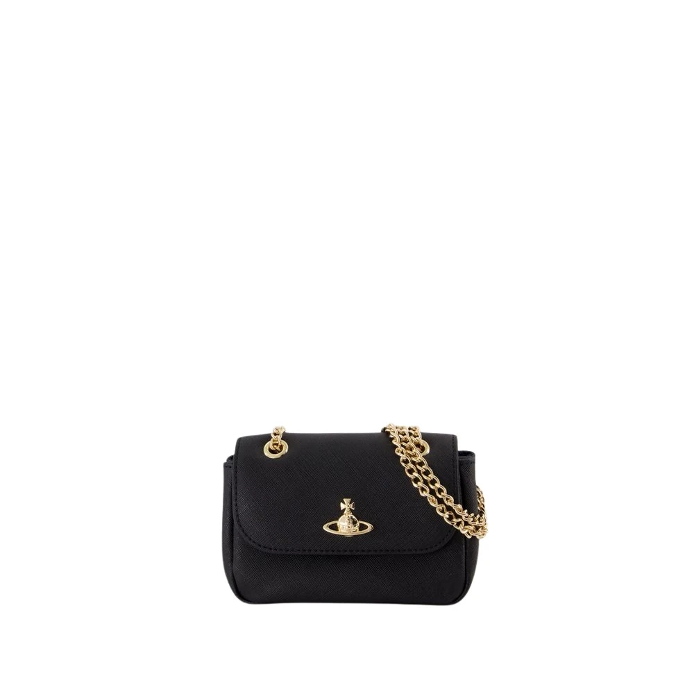 Vivienne Westwood Zwarte leren crossbodytas Black Dames