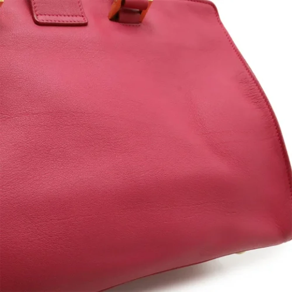 Yves Saint Laurent Vintage Pre-owned Leather handbags Red Dames
