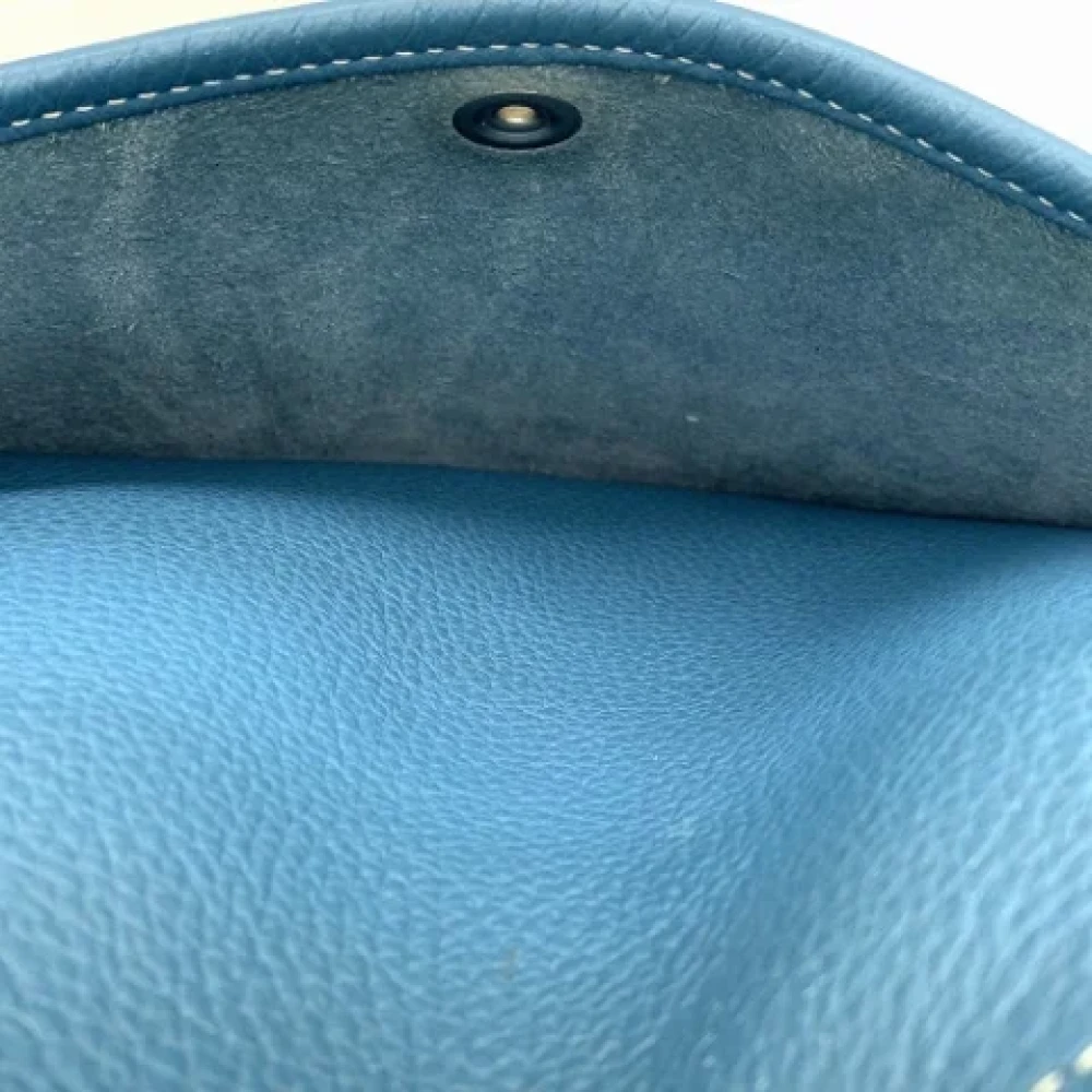 Hermès Vintage Pre-owned Leather shoulder-bags Blue Dames