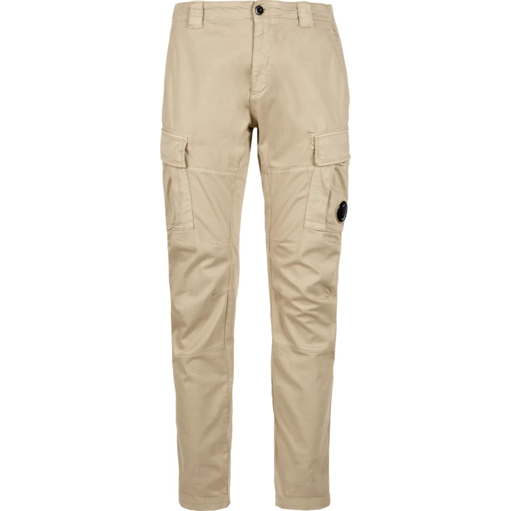 C.p. Company Brun Stretch Cargo Byxor Beige, Herr