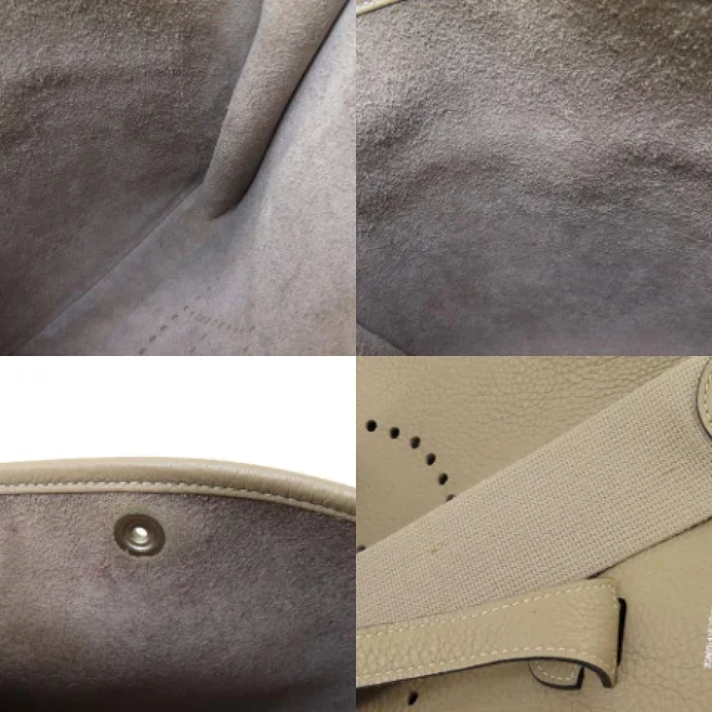 Hermès Vintage Pre-owned Leather shoulder-bags Beige Dames