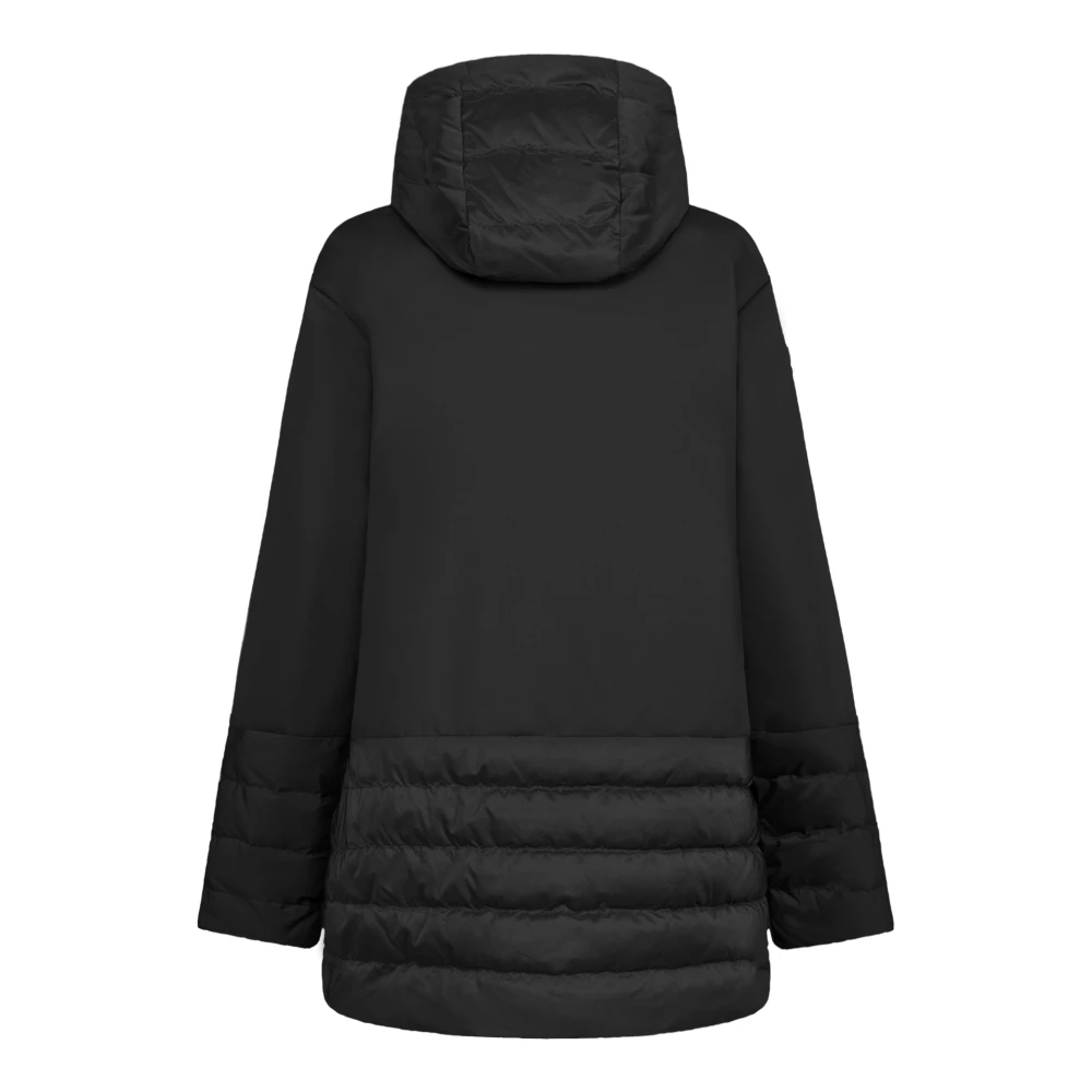 People of Shibuya Korte Parka van Mat Polyester Black Dames