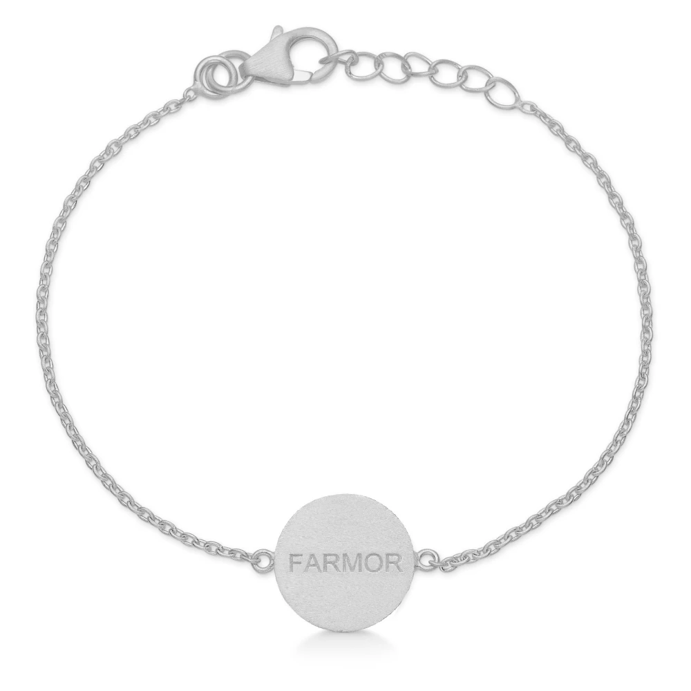 Frk. Lisberg Mormor Silverarmband med Amulett Hänge Gray, Dam