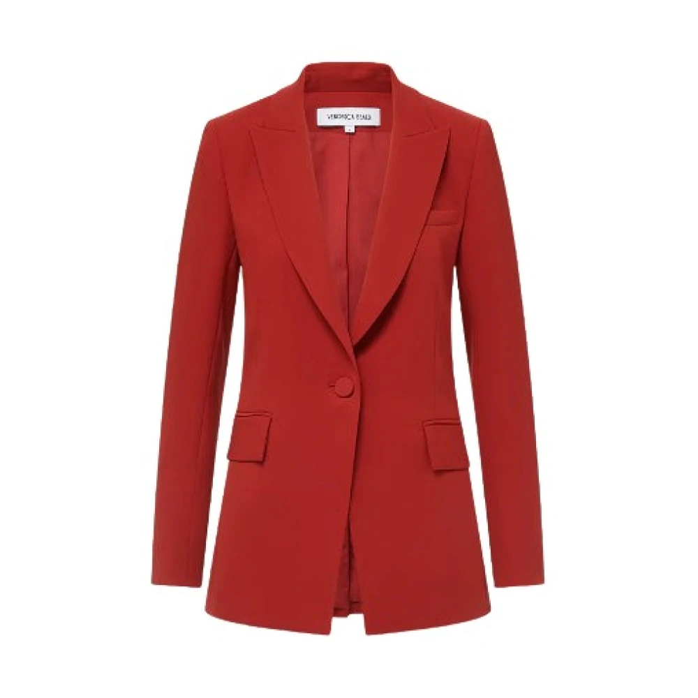 Veronica Beard Rode Lange en Slanke Dickey Jas Red Dames