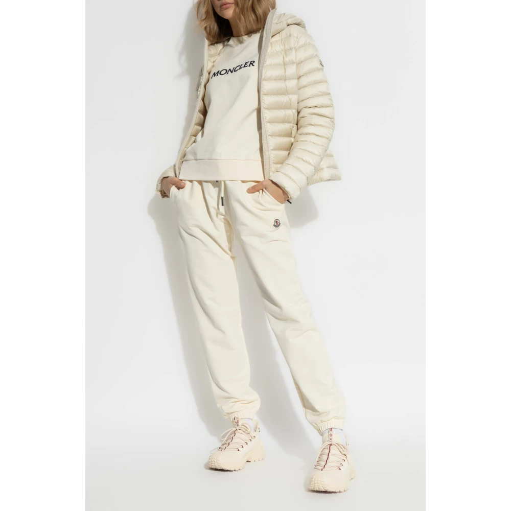 Moncler Sweatshirt met logo Beige Dames