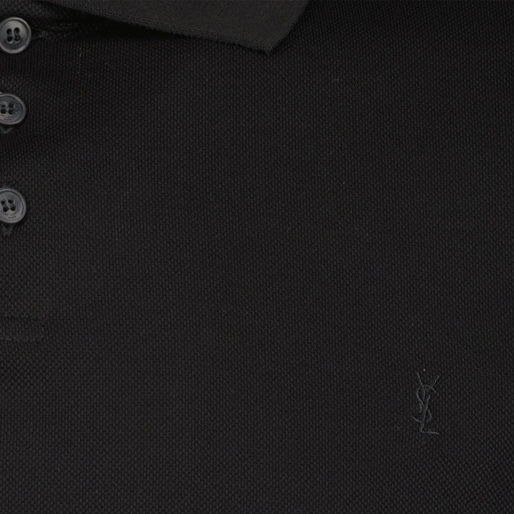 Saint Laurent Modern Poloshirt Black Heren