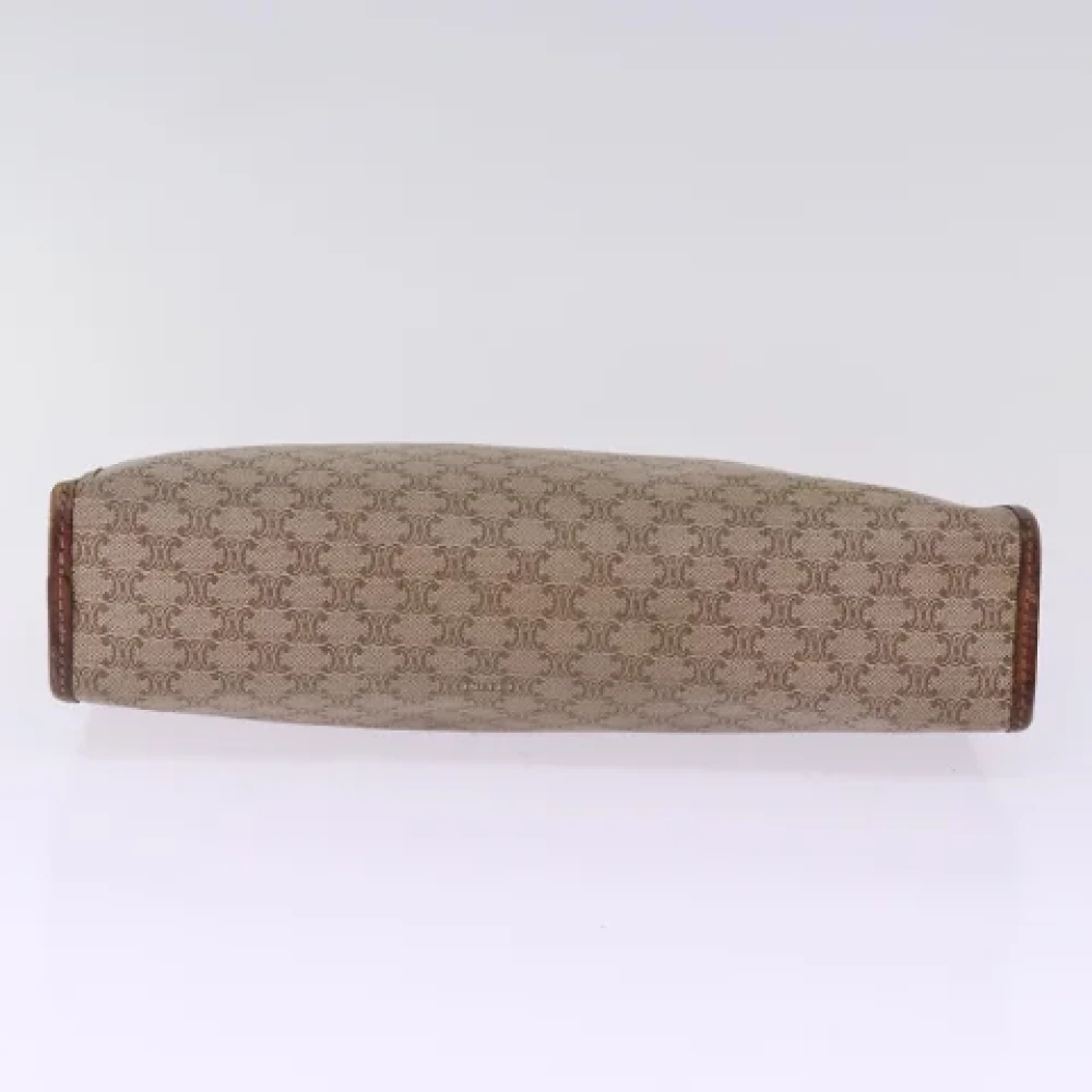 Celine Vintage Pre-owned Canvas clutches Beige Dames