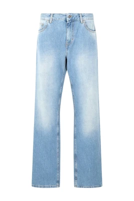Jeans med blekta detaljer