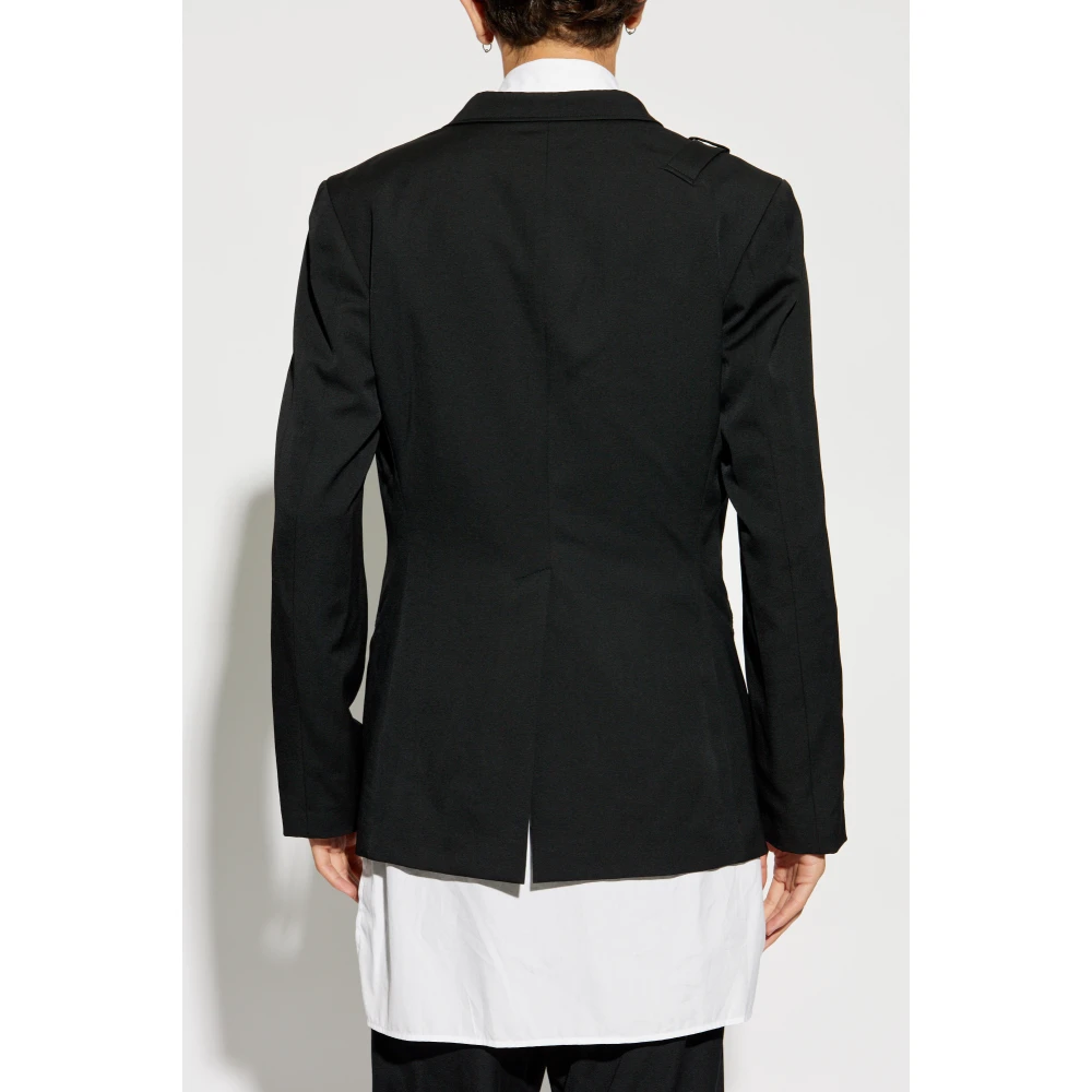 Y-3 Blazer met open revers Black Heren