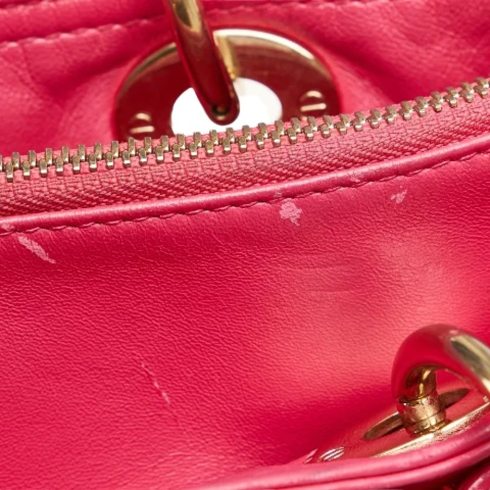 Dior Vintage Pre-owned Leather handbags Pink Dames