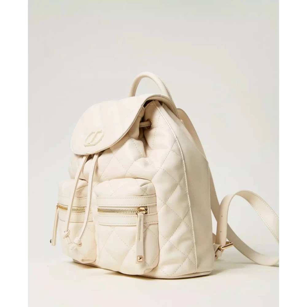 Twinset Gewatteerde Ovale Rugzak Beige Dames