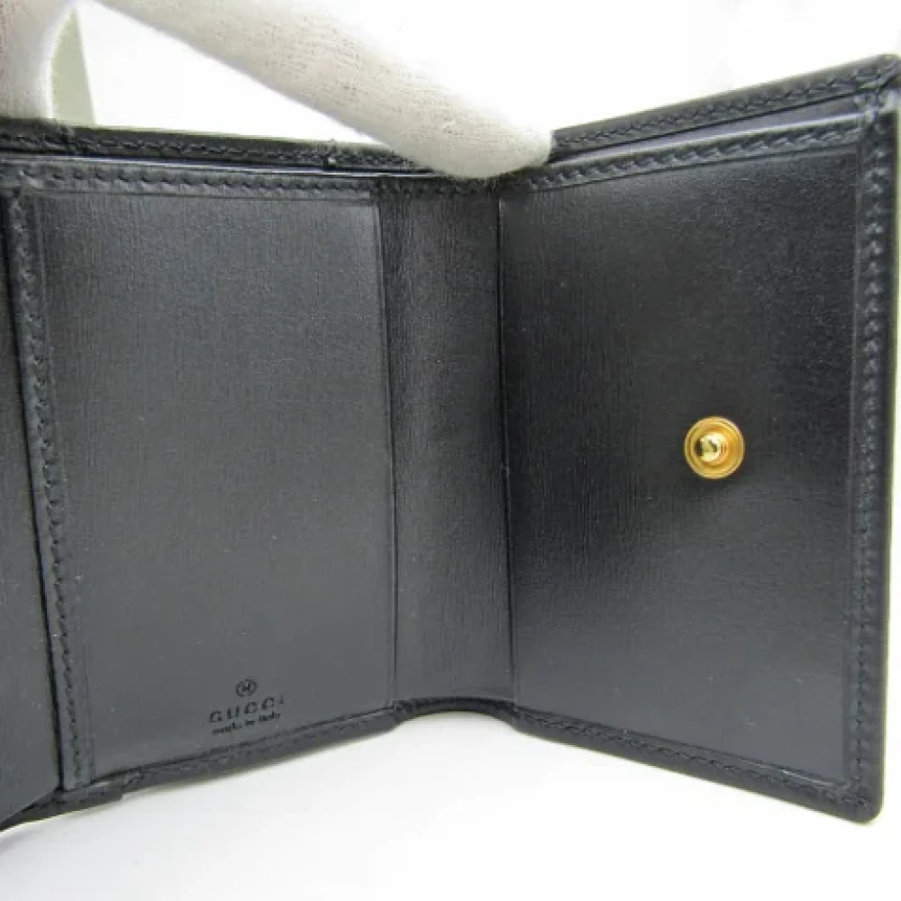 Gucci Vintage Pre-owned Leather wallets Black Dames