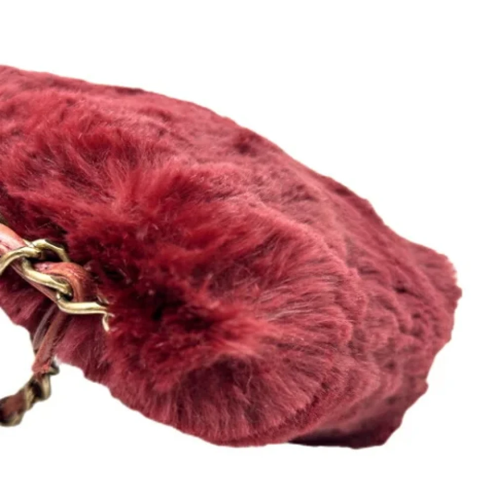 Chanel Vintage Pre-owned Fabric shoulder-bags Red Dames