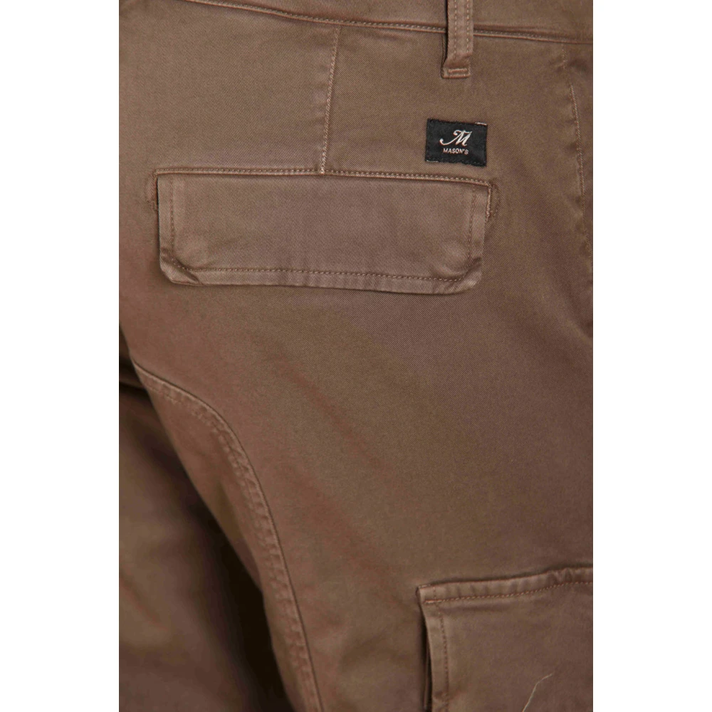 Mason's Extra Slim Fit Cargo Broek Brown Heren