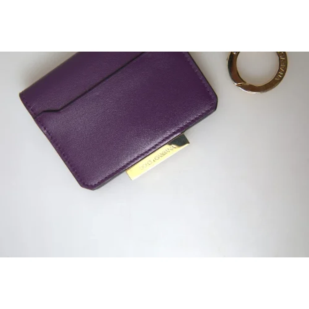 Dolce & Gabbana Pre-owned Canvas wallets Purple Dames