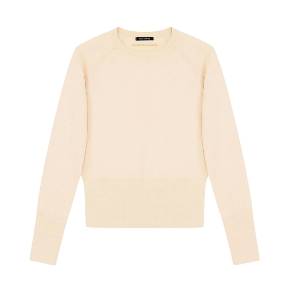 Armani Exchange Round-Neck Knitwear - Female - Round-Neck Knitwear - Beige - M - Knitwear