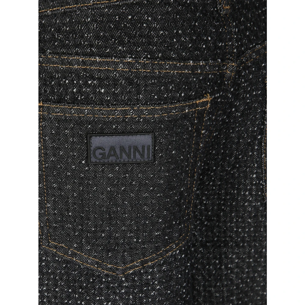 Ganni Denim Carpenter Jeans Black Dames