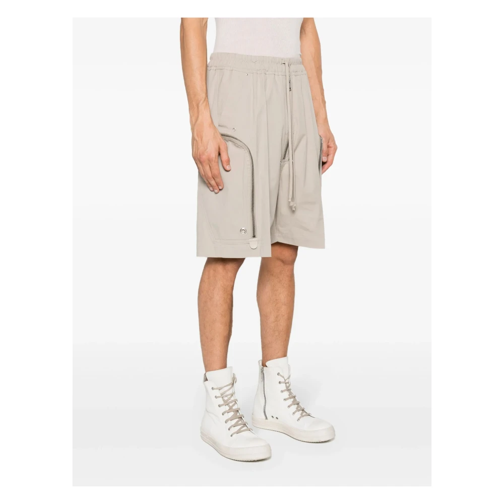 Rick Owens Bauhaus Bela Katoenen Bermuda Shorts Beige Heren