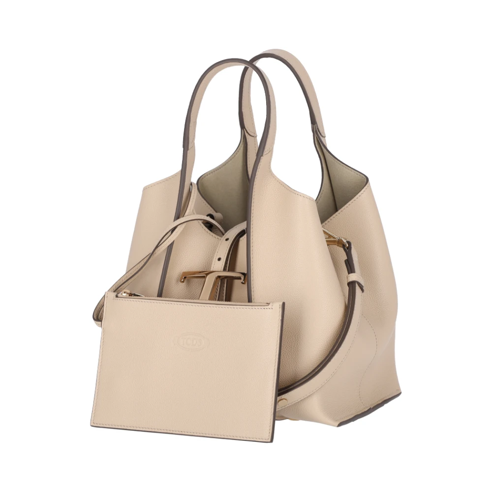 TOD'S Beige Tote Tas Beige Dames