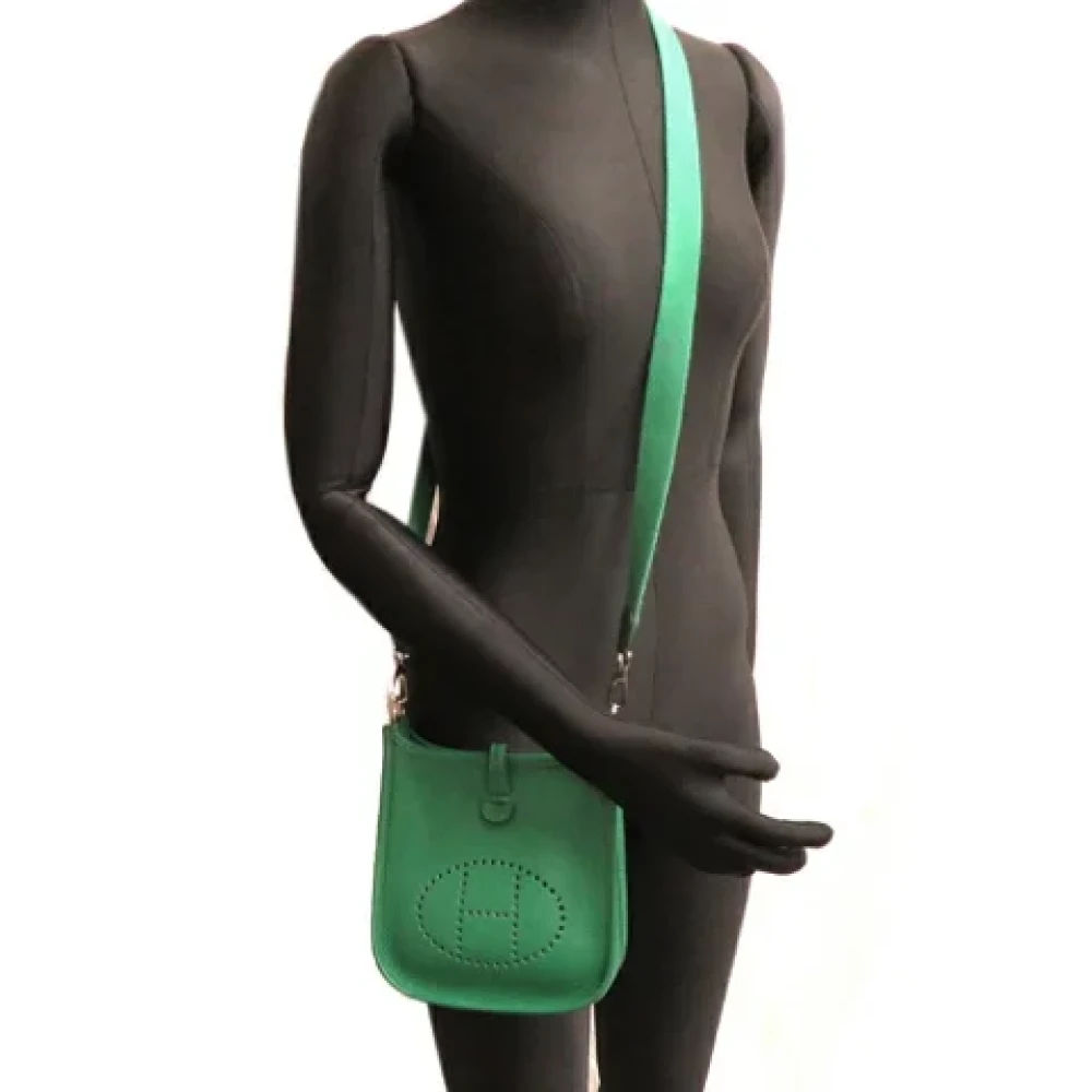 Hermès Vintage Pre-owned Leather shoulder-bags Green Dames