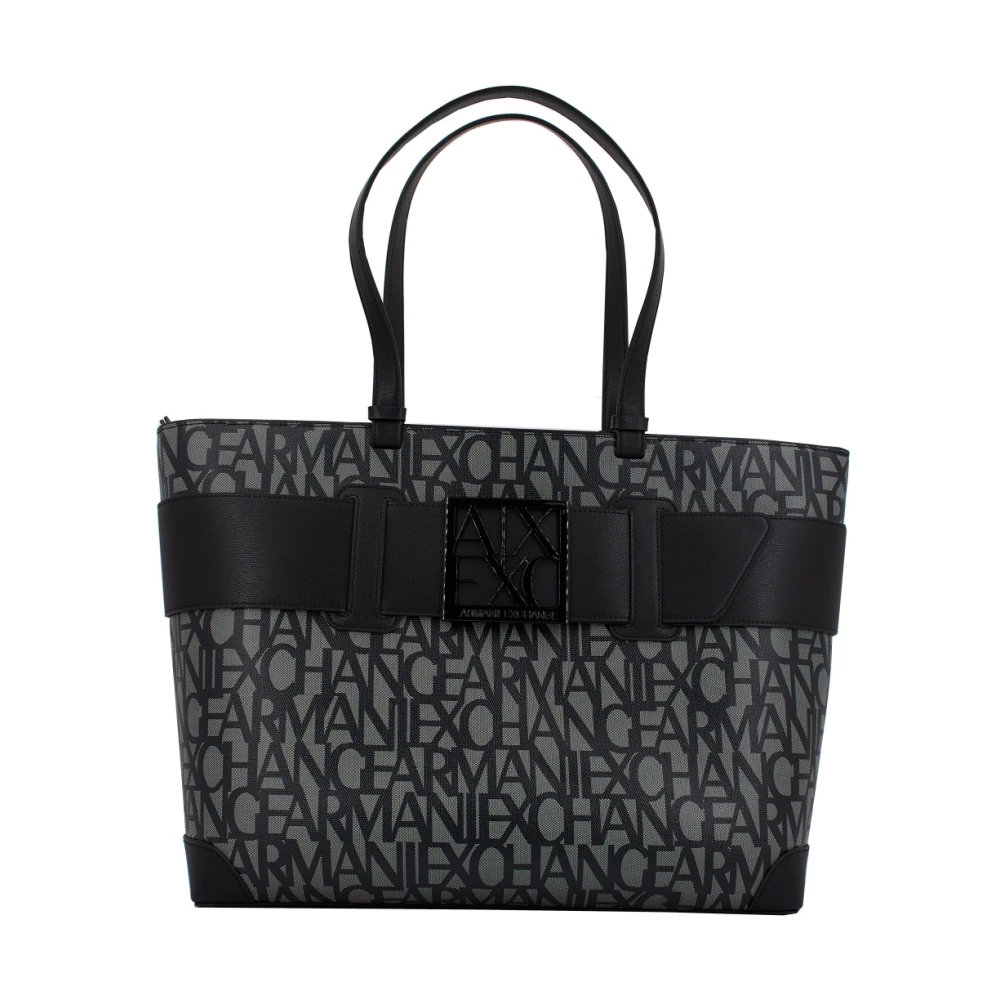 Armani Exchange Stijlvolle Tote Bags voor winkelen Black Dames