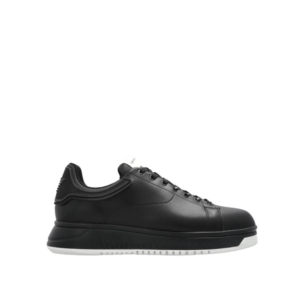Emporio Armani Herren Schwarz Schuhe, K, 42 Eugröße: