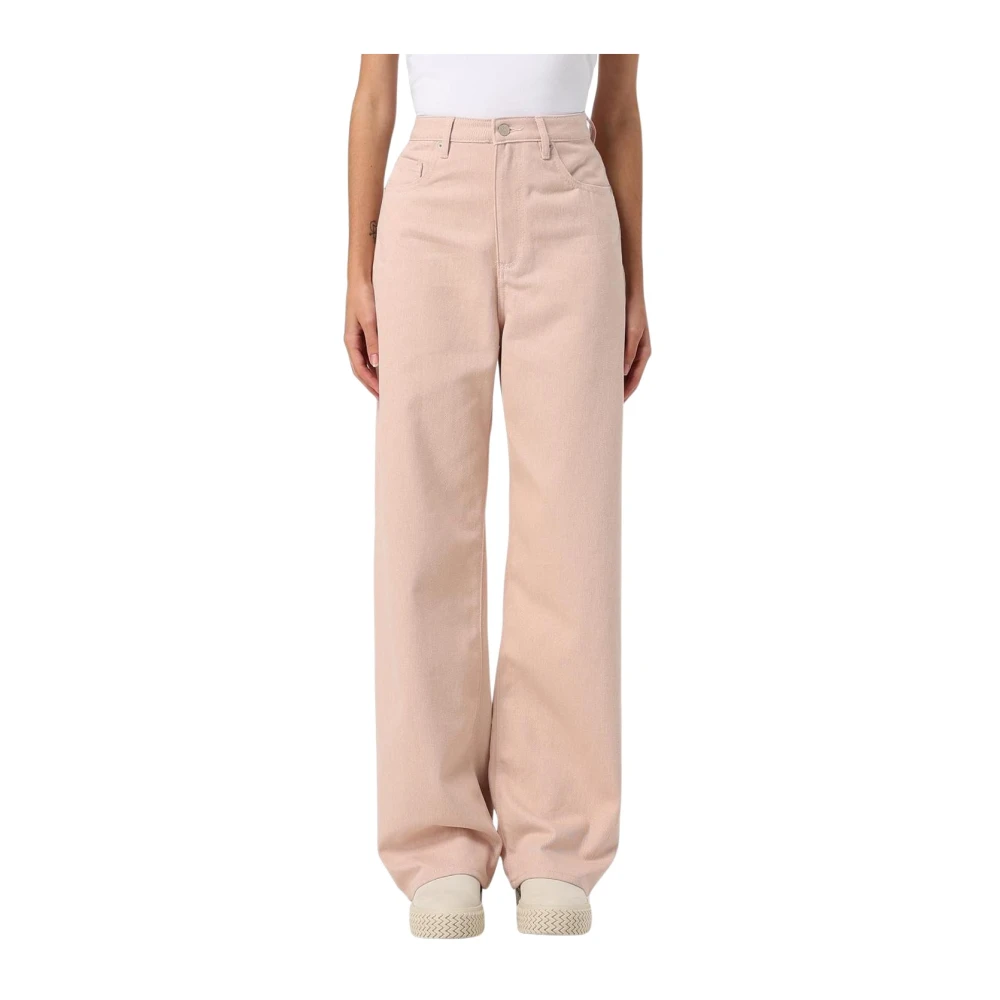 Armani Exchange Women's Pink Wide Leg Jeans