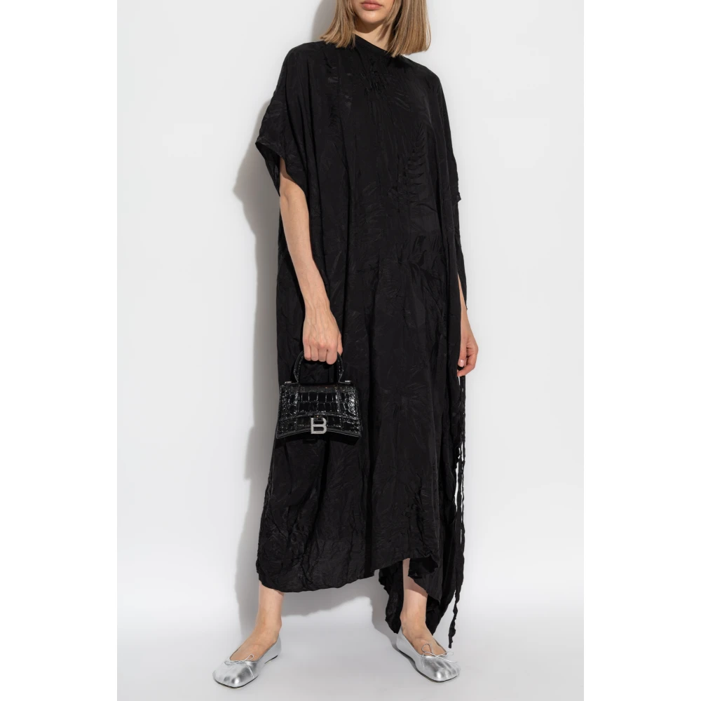 Balenciaga Jurk met kreukeleffect Black Dames
