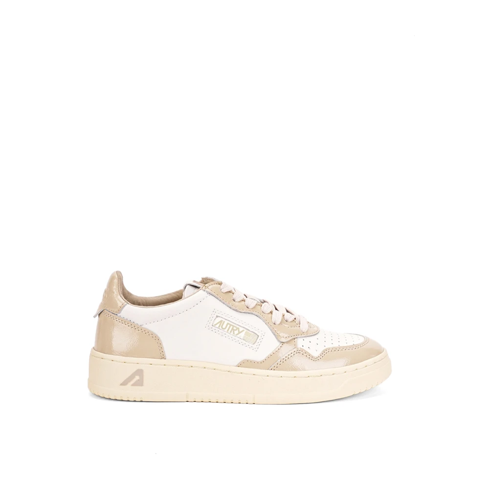 Autry Women's Multicolor Sneakers, 3 Uk, White Patent Leather Flat Shoes
