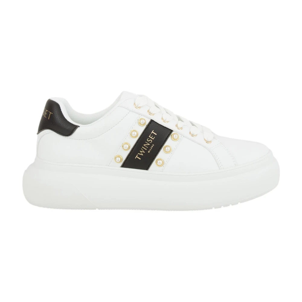 Twinset Women's White Sneakers, 4 Uk, Sneaker Shoes
