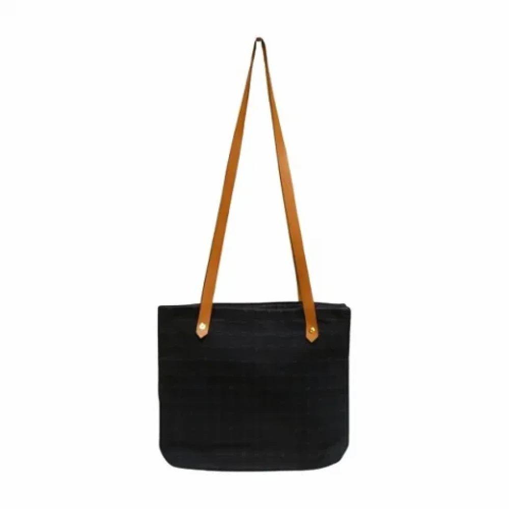 Hermès Vintage Pre-owned Cotton shoulder-bags Blue Dames